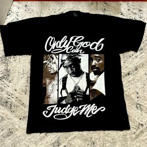 men . 2pac Black T-shirt